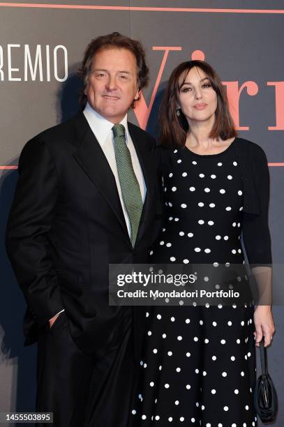 Italian actress Monica Bellucci and son of italian actress Lisa Virna Corrado Pesci during the red carpet of the third edition of the Virna Lisa...