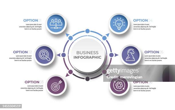 infografik-designvorlage mit platz für ihre daten - 6 infographic stock-grafiken, -clipart, -cartoons und -symbole