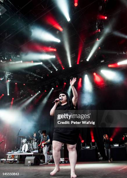 Beth Ditto of Gossip performs on stage during the first day of Rock Am Ring on June 01, 2012 in Nuerburg, Germany.