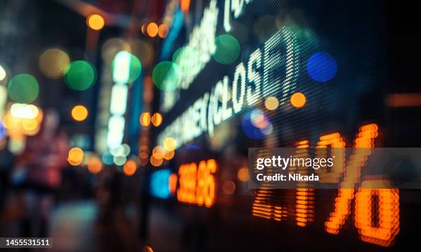 display stock market exchange and charts information - china economy stock pictures, royalty-free photos & images
