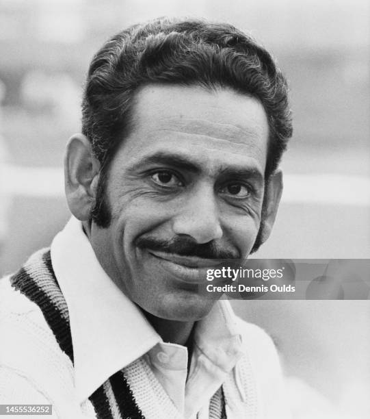 Portrait of cricketer Syed Abid Ali from India and right-arm medium-fast bowler for the touring Indian Cricket Team on 18th April 1974 at Eastbourne...