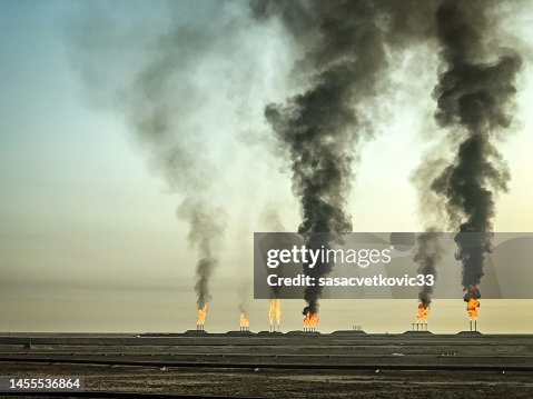 Air pollution, black smoke coming out