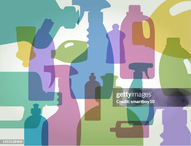 cleaning products - plastic sheet stock illustrations