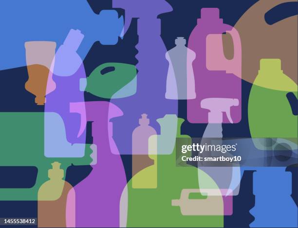cleaning products - plastic sheet stock illustrations