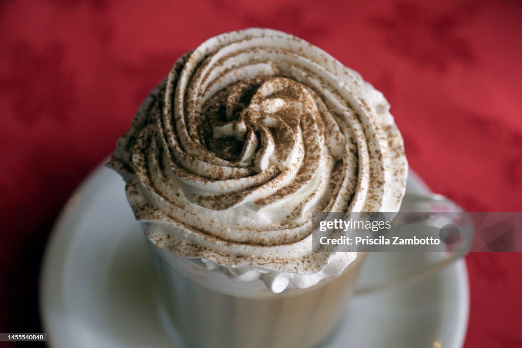 Cappuccino with cream