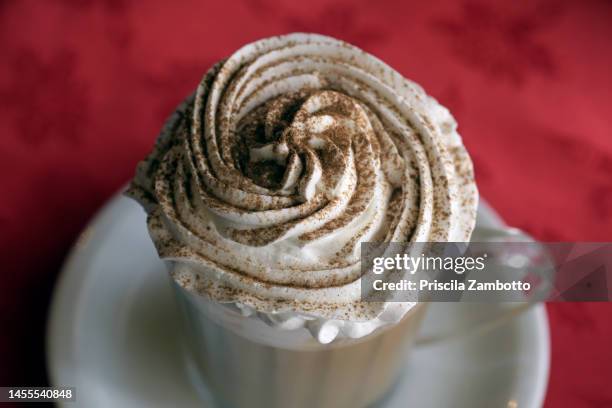 cappuccino with cream - whipped cream stock pictures, royalty-free photos & images