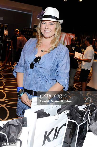 Actress Amber Frakes attends Kari Feinstein's MTV Movie Awards Style Lounge at the W Hollywood on June 1, 2012 in Hollywood, California.