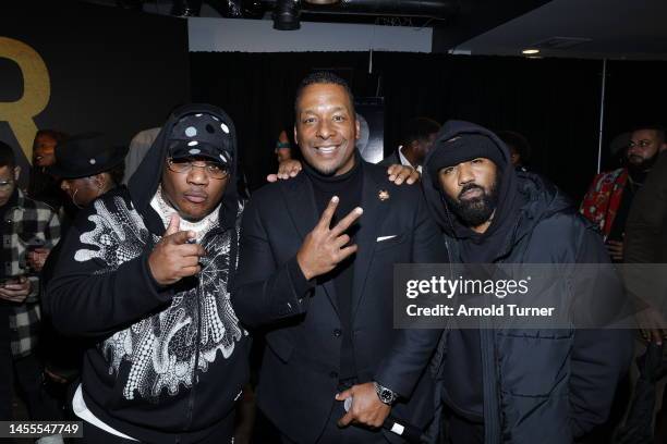 Sean Garrett, Deon Taylor and Ro James attend the Overcoming Fear Mixer on January 09, 2023 in Santa Monica, California.