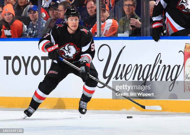 Jeff Skinner of the Buffalo Sabres skates during an NHL game against the Philadelphia Flyers on January 9, 2023 at KeyBank Center in Buffalo, New...