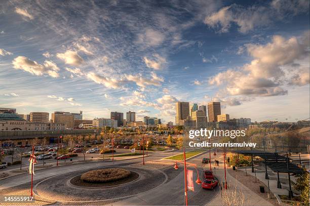 downtown winnipeg from the forks - manitoba stock pictures, royalty-free photos & images