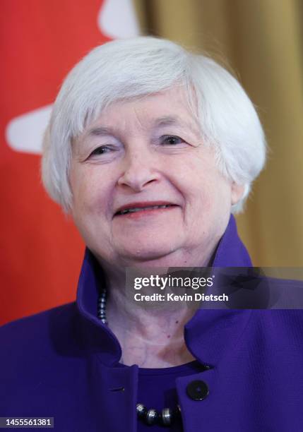 Treasury Secretary Janet Yellen meets with Deputy Prime Minister and Finance Minister of Canada Chrystia Freeland at the Department of the Treasury...