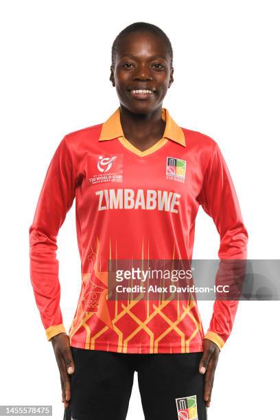 Adel Zimunhu of Zimbabwe poses for a portrait prior to the ICC Women's U19 T20 World Cup 2023 on January 10, 2023 in Pretoria, South Africa.