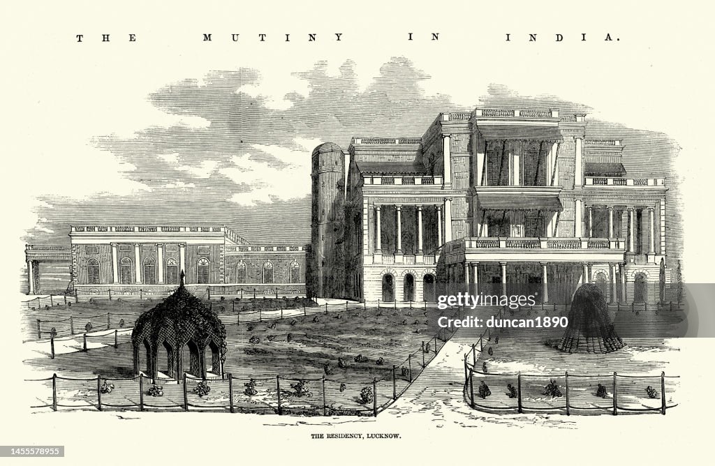 Mutiny Vector Scenes From The Indian Rebellion Or Sepoy Mutiny Of 1857 The Residency ...