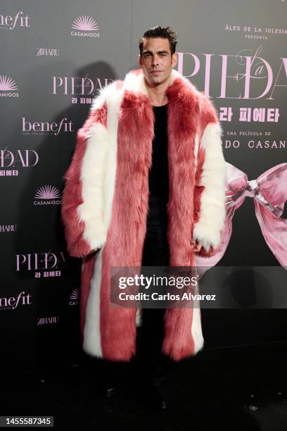 Jon Kortajarena attends the premiere of "La Piedad" at the Magno Theater on January 10, 2023 in Madrid, Spain.