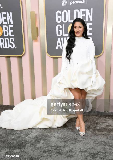 Chloe Flower attends the 80th Annual Golden Globe Awards at The Beverly Hilton on January 10, 2023 in Beverly Hills, California.