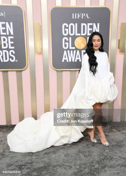 Chloe Flower attends the 80th Annual Golden Globe Awards at The Beverly Hilton on January 10, 2023 in Beverly Hills, California.