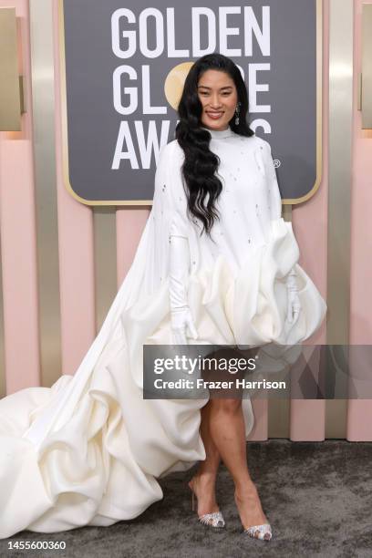 Chloe Flower attends the 80th Annual Golden Globe Awards at The Beverly Hilton on January 10, 2023 in Beverly Hills, California.