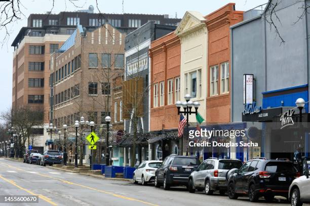 rural town and college campus - ann arbor michigan - ann arbor mi stock pictures, royalty-free photos & images
