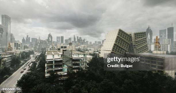 urban jungle - building destruction stock pictures, royalty-free photos & images