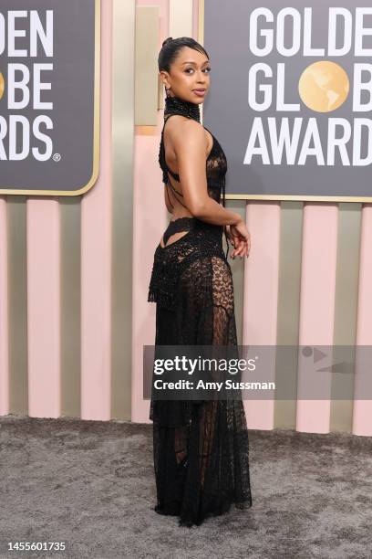 Liza Koshy attends the 80th Annual Golden Globe Awards at The Beverly Hilton on January 10, 2023 in Beverly Hills, California.