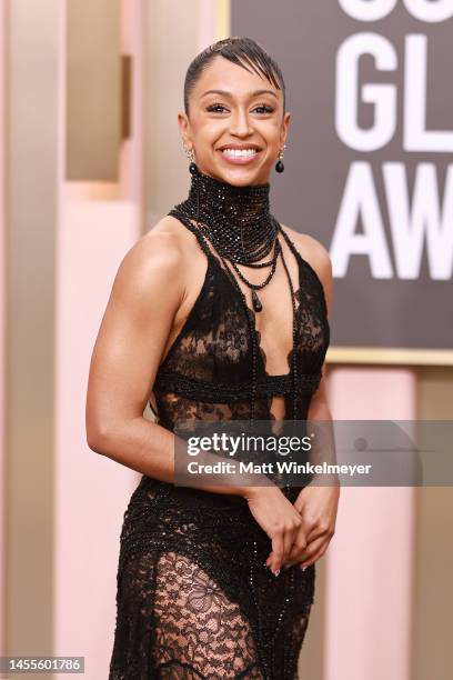 Liza Koshy attends the 80th Annual Golden Globe Awards at The Beverly Hilton on January 10, 2023 in Beverly Hills, California.