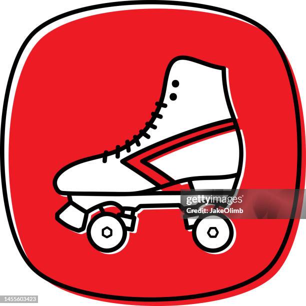 roller skates doodle 2 - rollerskates stock illustrations