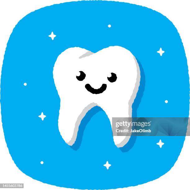 tooth smiling doodle 4 - toothache cartoon stock illustrations