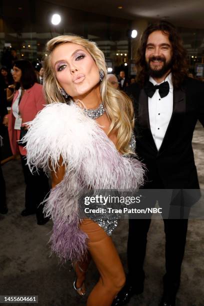 80th Annual GOLDEN GLOBE AWARDS -- Pictured: Heidi Klum and Tom Kaulitz arrives at the 80th Annual Golden Globe Awards held at the Beverly Hilton...