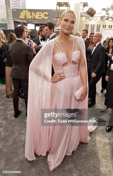80th Annual GOLDEN GLOBE AWARDS -- Pictured: Molly Sims arrives at the 80th Annual Golden Globe Awards held at the Beverly Hilton Hotel on January...