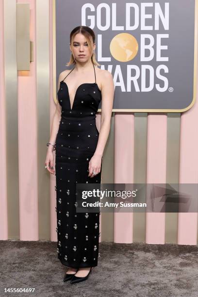 Milly Alcock attends the 80th Annual Golden Globe Awards at The Beverly Hilton on January 10, 2023 in Beverly Hills, California.