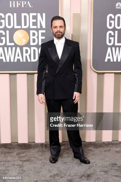 Sebastian Stan attends the 80th Annual Golden Globe Awards at The Beverly Hilton on January 10, 2023 in Beverly Hills, California.