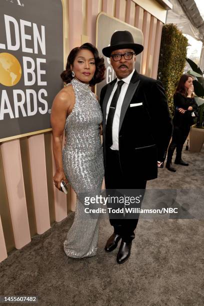 80th Annual GOLDEN GLOBE AWARDS -- Pictured: Angela Bassett and Courtney B. Vance arrive at the 80th Annual Golden Globe Awards held at the Beverly...