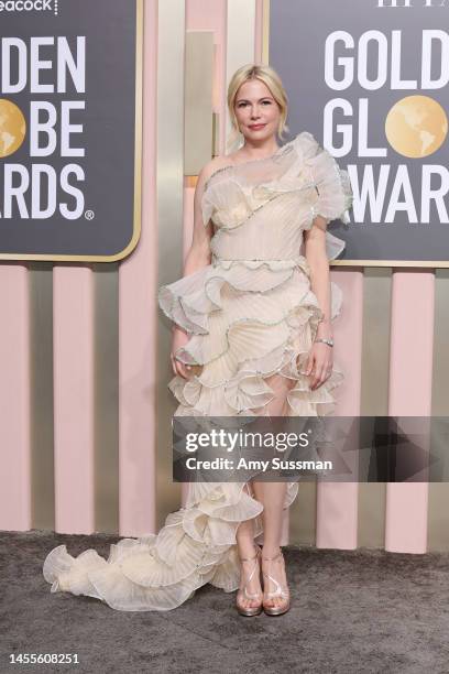 Michelle Williams attends the 80th Annual Golden Globe Awards at The Beverly Hilton on January 10, 2023 in Beverly Hills, California.
