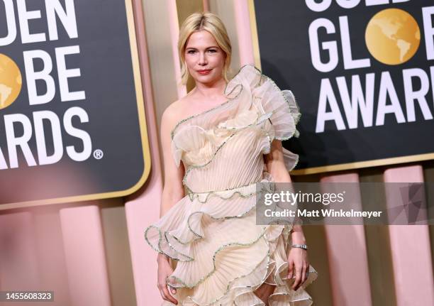 Michelle Williams attends the 80th Annual Golden Globe Awards at The Beverly Hilton on January 10, 2023 in Beverly Hills, California.