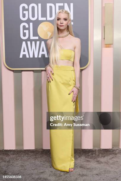 Anya Taylor-Joy attends the 80th Annual Golden Globe Awards at The Beverly Hilton on January 10, 2023 in Beverly Hills, California.