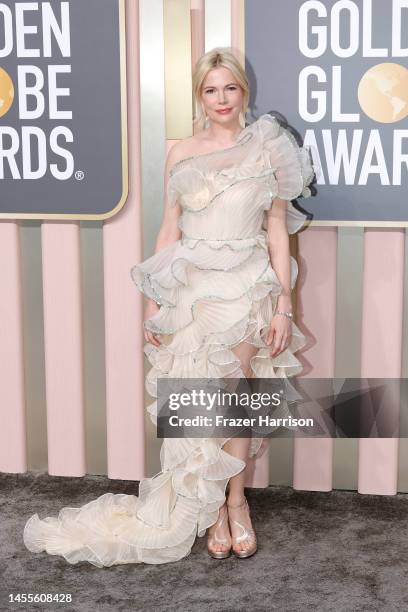 Michelle Williams attends the 80th Annual Golden Globe Awards at The Beverly Hilton on January 10, 2023 in Beverly Hills, California.