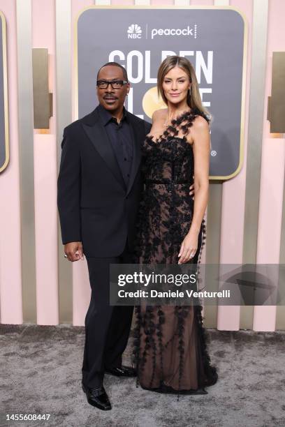 Eddie Murphy and Paige Butcher attend the 80th Annual Golden Globe Awards at The Beverly Hilton on January 10, 2023 in Beverly Hills, California.