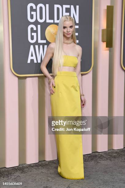 Anya Taylor-Joy attends the 80th Annual Golden Globe Awards at The Beverly Hilton on January 10, 2023 in Beverly Hills, California.