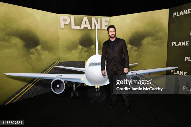 Gerard Butler attends the "Plane" New York Screening at AMC Lincoln Square Theater on January 10, 2023 in New York City.
