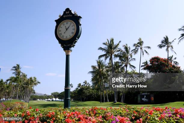 General view of the first tee during a practice round prior to the Sony Open in Hawaii at Waialae Country Club on January 10, 2023 in Honolulu,...
