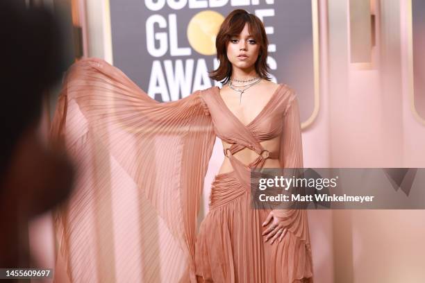 Jenna Ortega attends the 80th Annual Golden Globe Awards at The Beverly Hilton on January 10, 2023 in Beverly Hills, California.