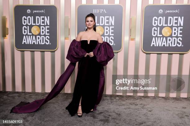 Selena Gomez attends the 80th Annual Golden Globe Awards at The Beverly Hilton on January 10, 2023 in Beverly Hills, California.