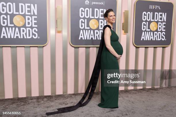 Hilary Swank attends the 80th Annual Golden Globe Awards at The Beverly Hilton on January 10, 2023 in Beverly Hills, California.