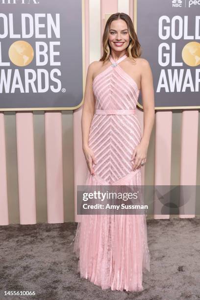 Margot Robbie attends the 80th Annual Golden Globe Awards at The Beverly Hilton on January 10, 2023 in Beverly Hills, California.