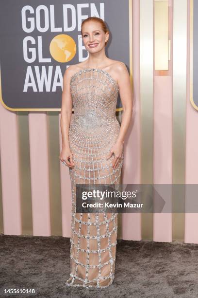 Jessica Chastain attends the 80th Annual Golden Globe Awards at The Beverly Hilton on January 10, 2023 in Beverly Hills, California.