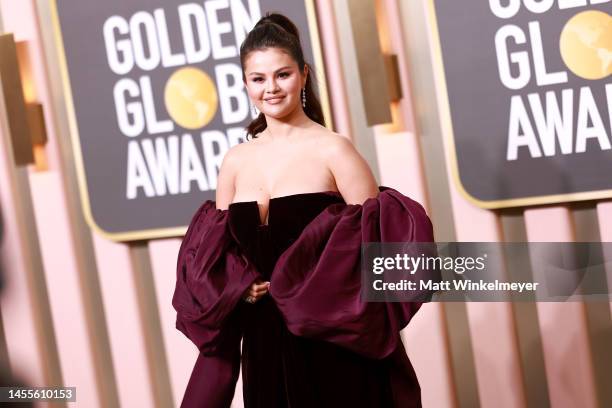 Selena Gomez attends the 80th Annual Golden Globe Awards at The Beverly Hilton on January 10, 2023 in Beverly Hills, California.