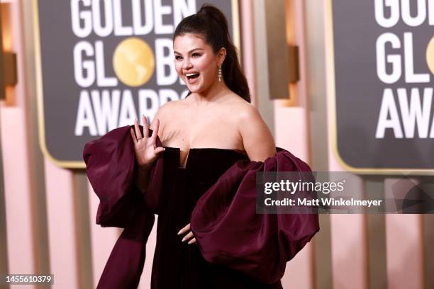 Selena Gomez attends the 80th Annual Golden Globe Awards at The Beverly Hilton on January 10, 2023 in Beverly Hills, California.