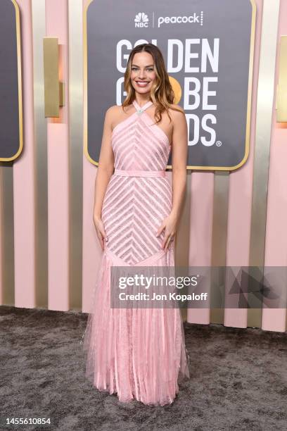 Margot Robbie attends the 80th Annual Golden Globe Awards at The Beverly Hilton on January 10, 2023 in Beverly Hills, California.