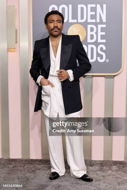 Donald Glover attends the 80th Annual Golden Globe Awards at The Beverly Hilton on January 10, 2023 in Beverly Hills, California.