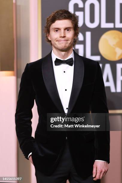 Evan Peters attends the 80th Annual Golden Globe Awards at The Beverly Hilton on January 10, 2023 in Beverly Hills, California.